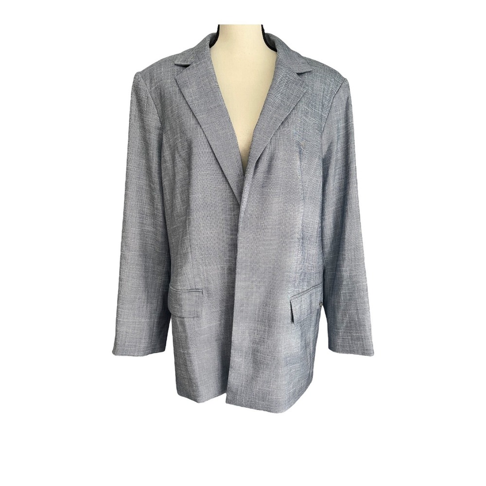 Calvin Klein Blazer Women's Plus Size 20W‎ Gray Open Front